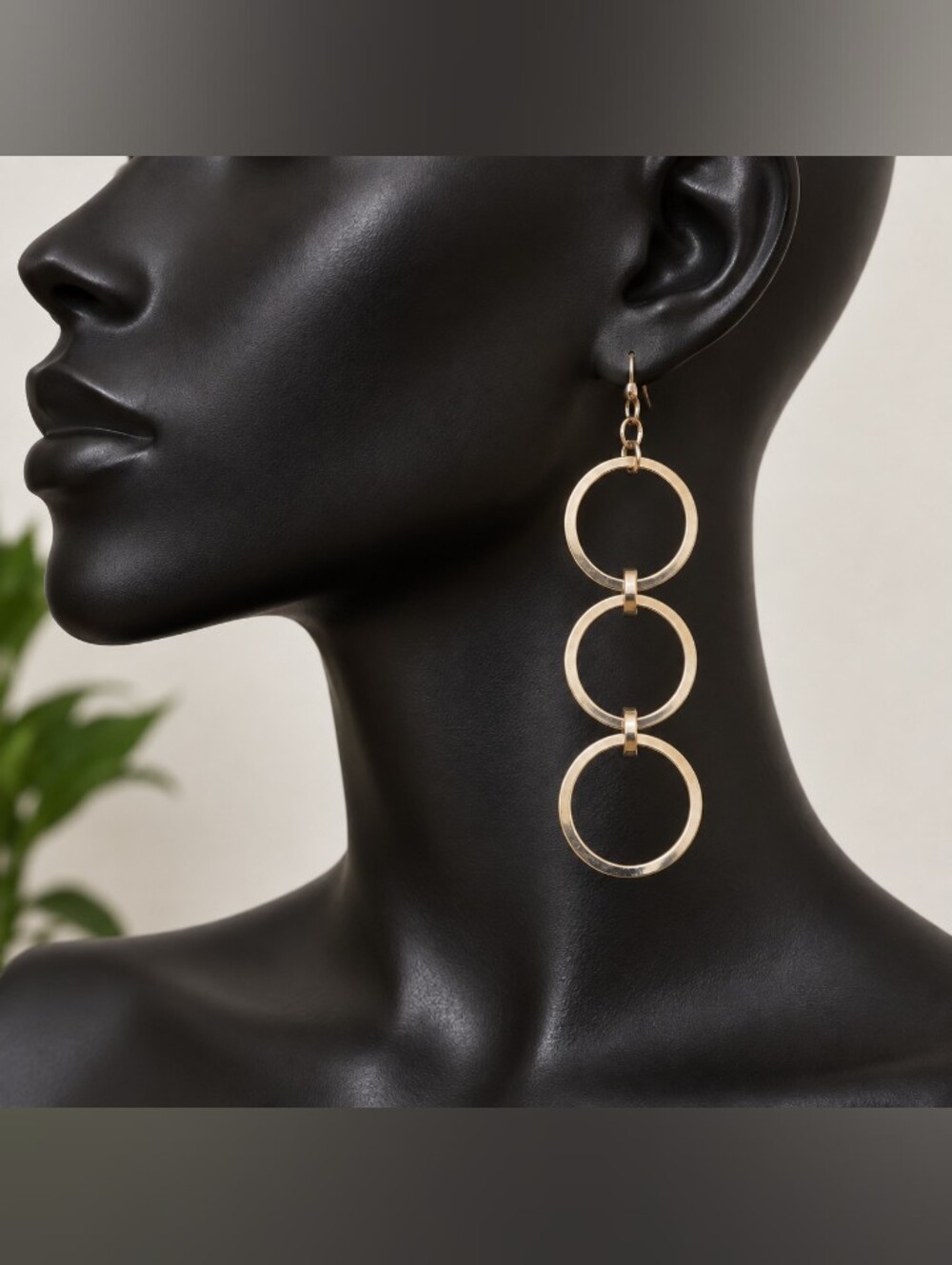 triple hoop earrings gold